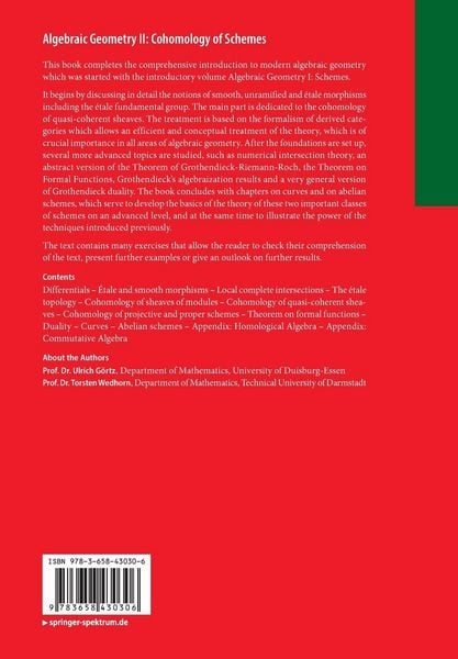 Produktbild: Algebraic Geometry II: Cohomology of Schemes