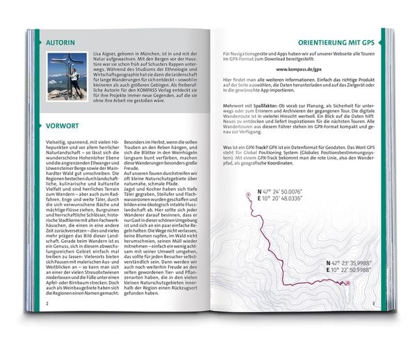 Produktbild: KOMPASS Wanderf&uuml;hrer Hohenlohe, Mainhardter Wald, L&ouml;wensteiner und Ellwanger Berge, 55 Touren