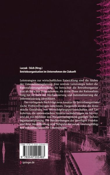 Produktbild: Betriebsorganisation im Unternehmen der Zukunft