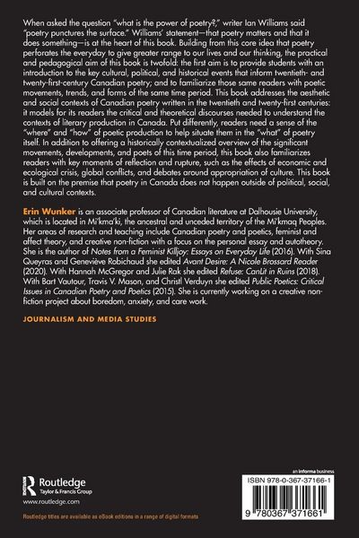 Produktbild: The Routledge Introduction to Twentieth- and Twenty-First-Century Canadian Poetry