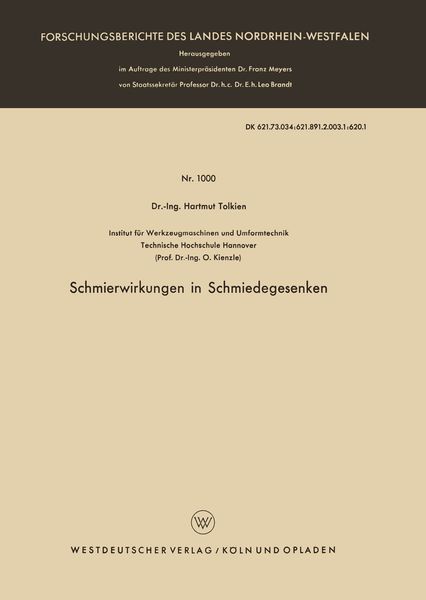 Produktbild: Schmierwirkungen in Schmiedegesenken