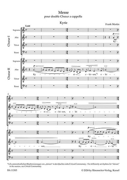 Produktbild: Messe pour double Chur a cappella (Messe f&uuml;r zwei vierstimmige Ch&ouml;re a cappella)