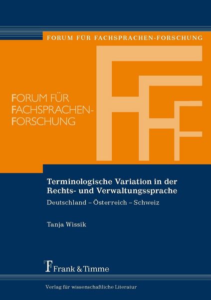Produktbild: Terminologische Variation in der Rechts- und Verwaltungssprache