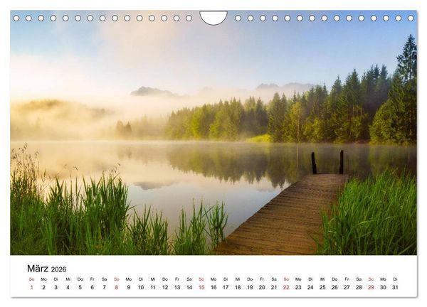 Produktbild: Landschaften vom Licht gek&uuml;&szlig;t (Wandkalender 2026 DIN A4 quer), CALVENDO Monatskalender