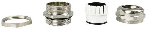 Produktbild: TRU COMPONENTS TC-10302888 Kabelverschraubung PG21 Messing (vernickelt) Metall 1St.