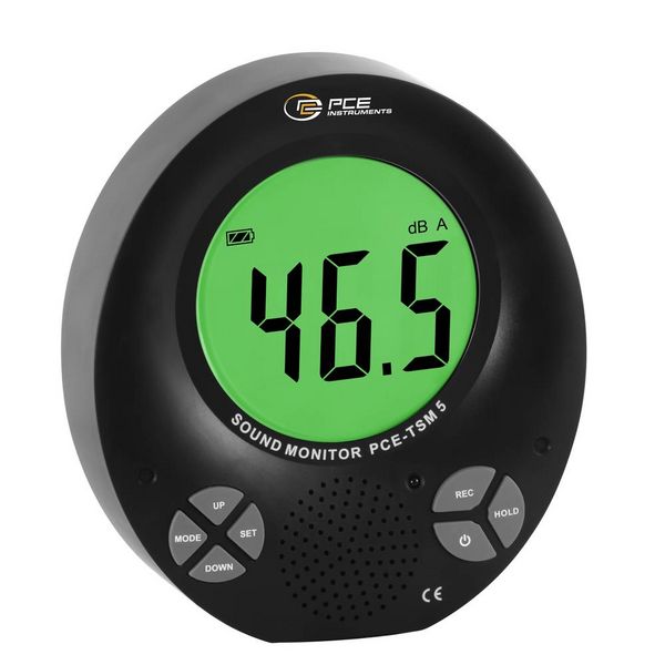 PCE Instruments Schallpegel-Messgerät Datenlogger, Farbdisplay PCE-TSM 5 35 - 135 dB 31.5 Hz - 8000 Hz Klinkenstecker 3.5 mm