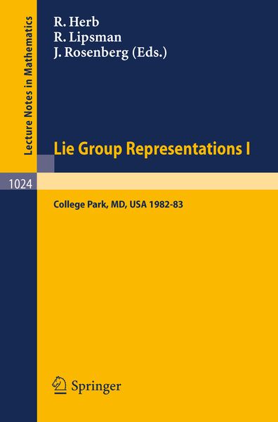 Produktbild: Lie Group Representations I