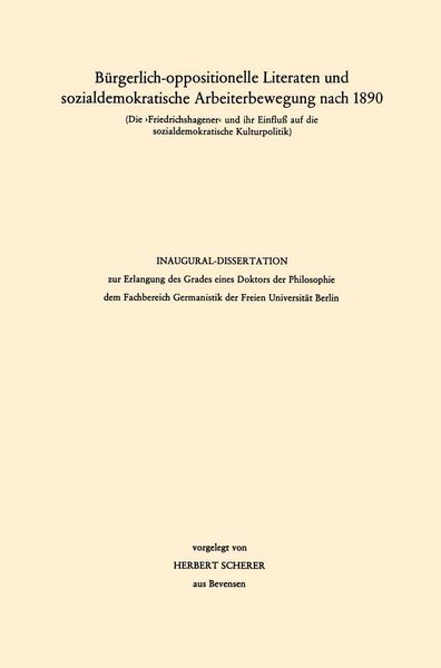 Produktbild: B&uuml;rgerlich-oppositionelle Literaten und sozialdemokratische Arbeiterbewegung nach 1890
