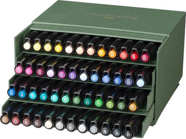 Produktbild: Faber-Castell Tuschestifte Pitt Artist Pens Brush, 48er Atelierbox