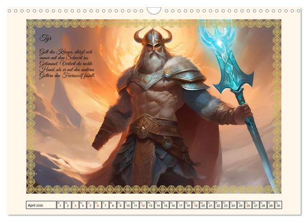 Produktbild: Nordische Mythen (Wandkalender 2026 DIN A3 quer), CALVENDO Monatskalender