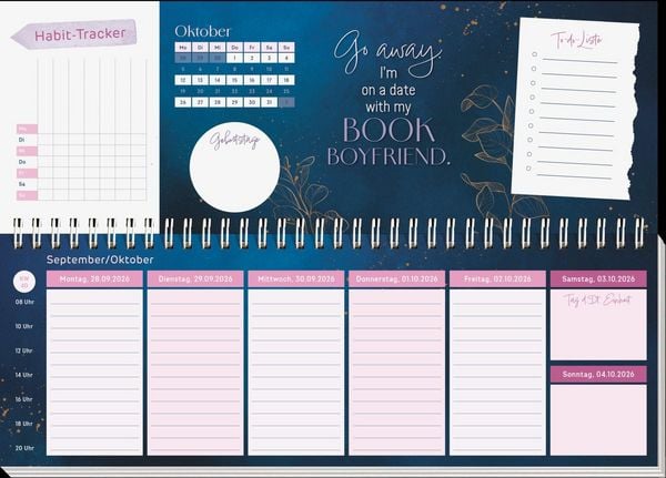 Produktbild: Tischkalender 2027 quer: I believe in Book Love