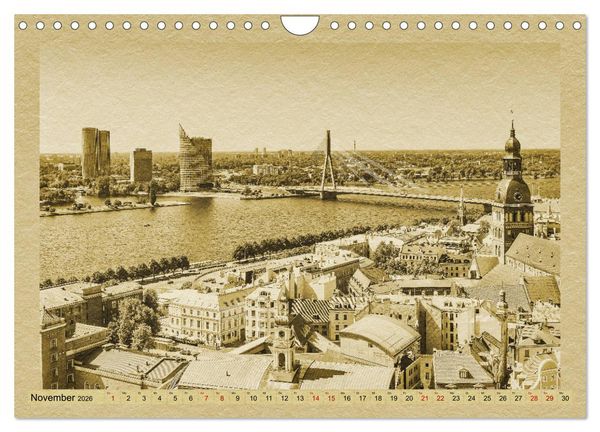 Produktbild: Riga &ndash; Ein Kalender im Zeitungsstil (Wandkalender 2026 DIN A4 quer), CALVENDO Monatskalender