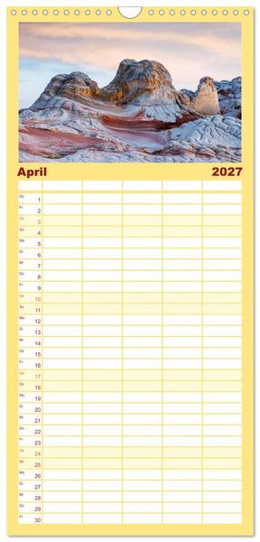 Produktbild: Familienplaner 2027 - USA S&uuml;dwesten - Atemberaubende Aussichten mit 5 Spalten (Wandkalender, 21 x 45 cm) CALVENDO