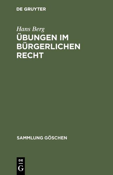 Produktbild: &Uuml;bungen im b&uuml;rgerlichen Recht