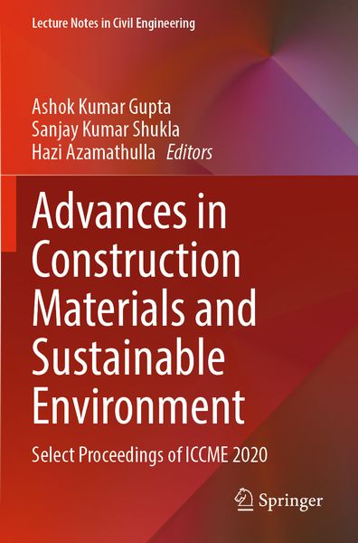 Produktbild: Advances in Construction Materials and Sustainable Environment