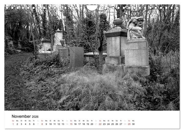 Produktbild: Highgate Cemetery London (Wandkalender 2026 DIN A4 quer), CALVENDO Monatskalender