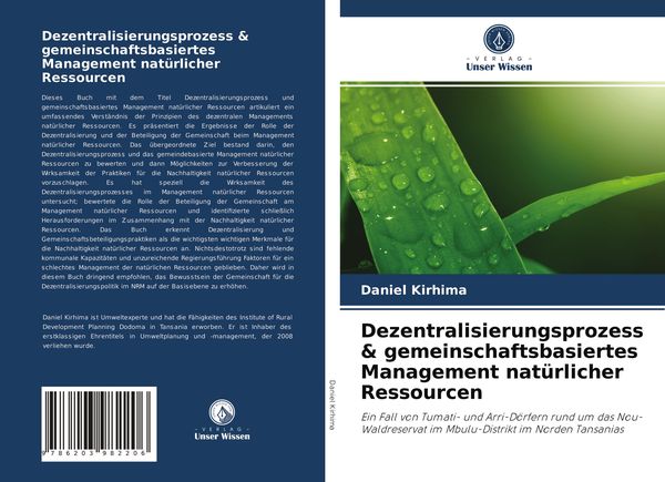 Dezentralisierungsprozess & gemeinschaftsbasiertes Management natürlicher Ressourcen, Taschenbuch von Daniel Kirhima, Verlag Unser Wissen,