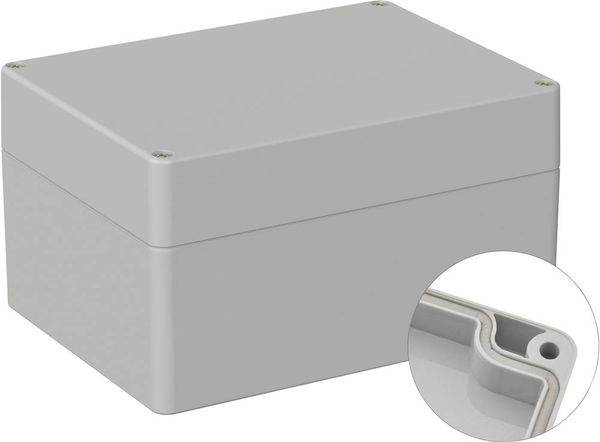 Produktbild: TRU COMPONENTS TC-9065676 Industrie-Geh&auml;use 160 x 120 x 90 ABS Lichtgrau (RAL 7035) 1St.