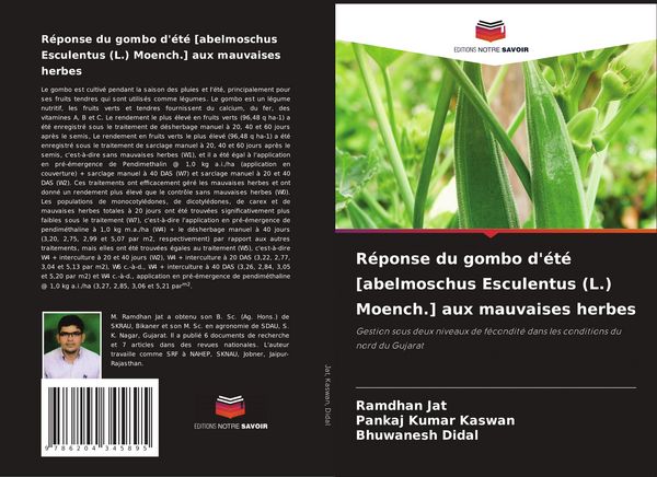 Produktbild: R&eacute;ponse du gombo d'&eacute;t&eacute; [abelmoschus Esculentus (L.) Moench.] aux mauvaises herbes