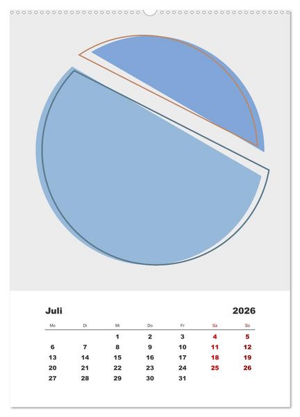 Produktbild: GeoArt - geometrische Formen (hochwertiger Premium Wandkalender 2026 DIN A2 hoch), Kunstdruck in Hochglanz