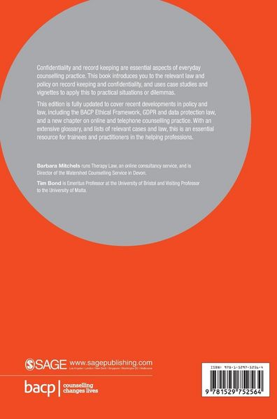 Produktbild: Confidentiality & Record Keeping in Counselling & Psychotherapy