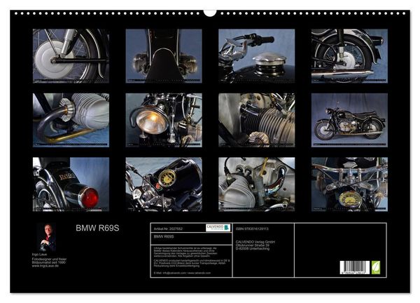 Produktbild: BMW R69S (Wandkalender 2026 DIN A2 quer), CALVENDO Monatskalender
