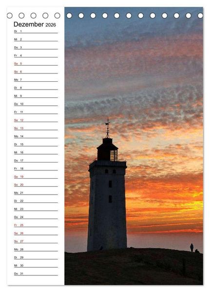 Produktbild: Leuchtt&uuml;rme in D&auml;nemark (Tischkalender 2026 DIN A5 hoch), CALVENDO Monatskalender
