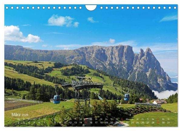 Produktbild: Urlaub auf der Seiser Alm (Wandkalender 2026 DIN A4 quer), CALVENDO Monatskalender