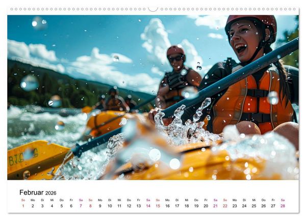 Produktbild: Rafting f&uuml;r Mutige (Wandkalender 2026 DIN A2 quer), CALVENDO Monatskalender