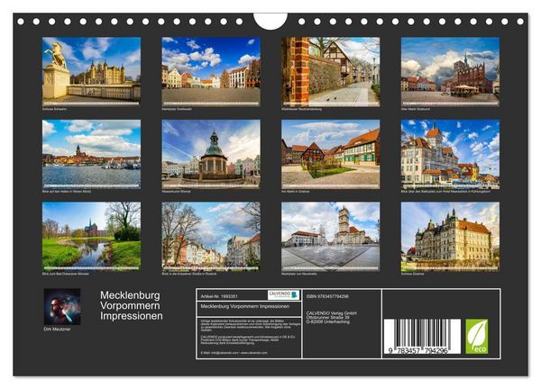 Produktbild: Mecklenburg Vorpommern Impressionen (Wandkalender 2026 DIN A4 quer), CALVENDO Monatskalender