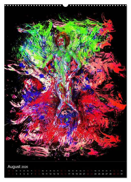 Produktbild: Farbakte - Action Paintings (hochwertiger Premium Wandkalender 2026 DIN A2 hoch), Kunstdruck in Hochglanz