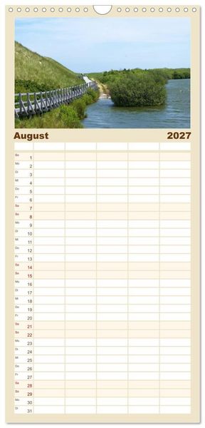 Produktbild: Familienplaner 2027 - Amrum &ndash; Trauminsel in der Nordsee mit 5 Spalten (Wandkalender, 21 x 45 cm) CALVENDO