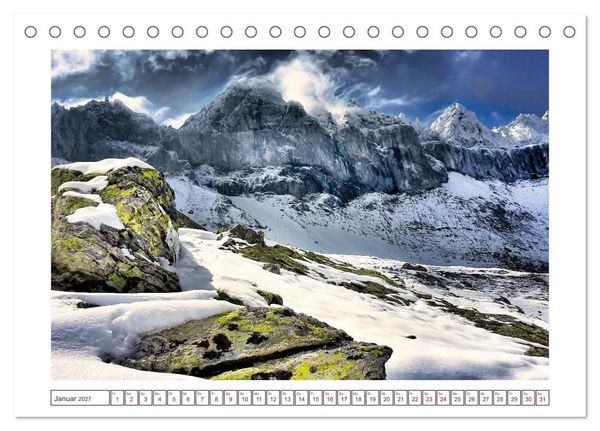 Produktbild: Schweizer Bergmomente (Tischkalender 2027 DIN A5 quer), CALVENDO Monatskalender