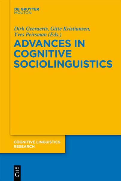 Produktbild: Advances in Cognitive Sociolinguistics