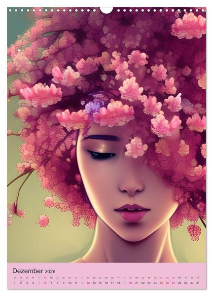Produktbild: Japanische Kirschbl&uuml;ten - Portraits zum Tr&auml;umen (Wandkalender 2026 DIN A3 hoch), CALVENDO Monatskalender