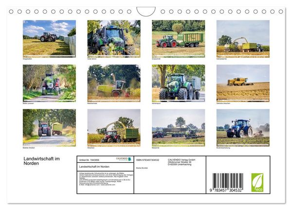 Produktbild: Landwirtschaft im Norden (Wandkalender 2026 DIN A4 quer), CALVENDO Monatskalender