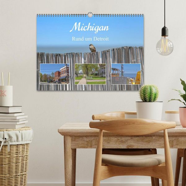 Produktbild: Michigan - Rund um Detroit (Wandkalender 2026 DIN A3 quer), CALVENDO Monatskalender