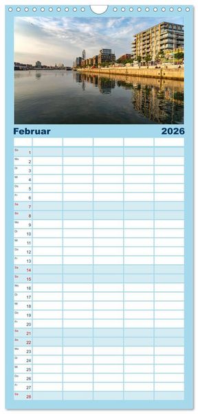 Produktbild: Familienplaner 2026 - Schleswig Holstein - Landeshauptstadt Kiel mit 5 Spalten (Wandkalender, 21 x 45 cm) CALVENDO
