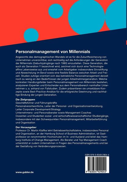Produktbild: Personalmanagement von Millennials