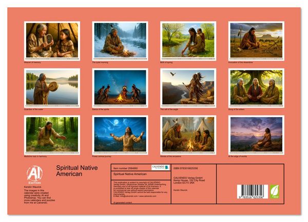 Produktbild: Spiritual Native American (Wall Calendar 2026 DIN A3 landscape), CALVENDO 12 Month Wall Calendar