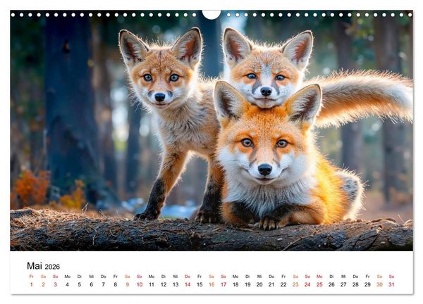 Produktbild: Tierische Jahreszeiten (Wandkalender 2026 DIN A3 quer), CALVENDO Monatskalender