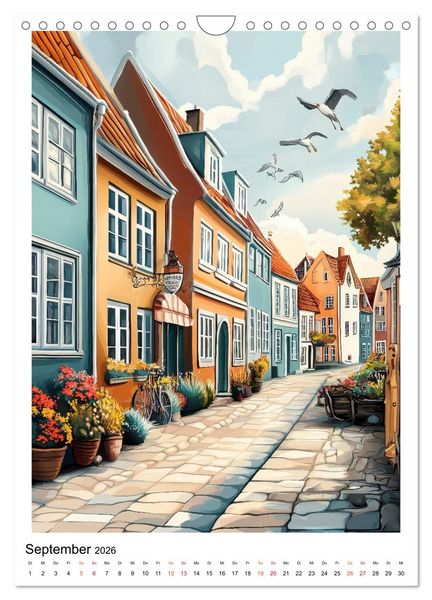 Produktbild: D&auml;nemark - Wellen, Wind, Lebensgef&uuml;hl (Wandkalender 2026 DIN A4 hoch), CALVENDO Monatskalender