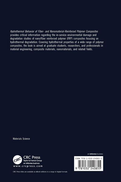 Produktbild: Hydrothermal Behavior of Fiber- and Nanomaterial-Reinforced Polymer Composites