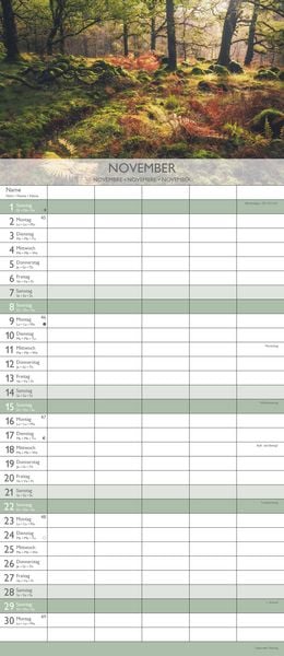 Produktbild: Traumziele 2026 Familienplaner - Familienkalender - Wandkalender - 19,5x45