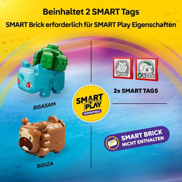 Produktbild: LEGO Pok&eacute;mon SMART Play: Beerenfete mit Bisasam und Bidiza kompatibles Set 72155