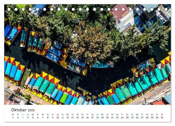 Produktbild: Mexico von oben (Tischkalender 2026 DIN A5 quer), CALVENDO Monatskalender