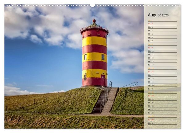Produktbild: Leuchtt&uuml;rme - maritime Wegweiser in Deutschland (Wandkalender 2026 DIN A2 quer), CALVENDO Monatskalender