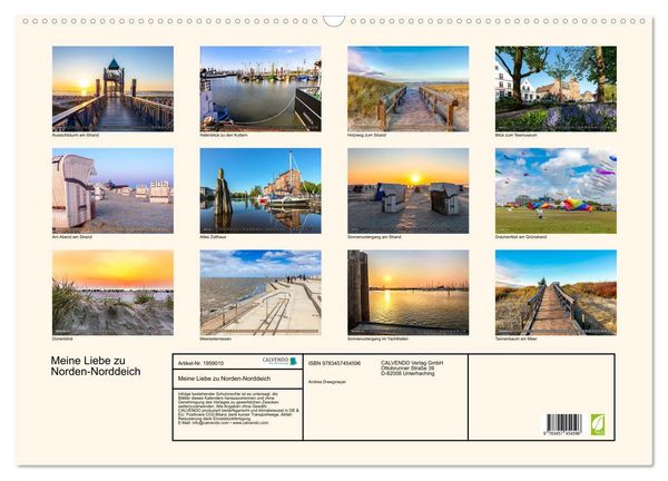 Produktbild: Meine Liebe zu Norden-Norddeich (Wandkalender 2026 DIN A2 quer), CALVENDO Monatskalender