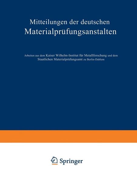 Produktbild: Mitteilungen der deutschen Materialpr&uuml;fungsanstalten