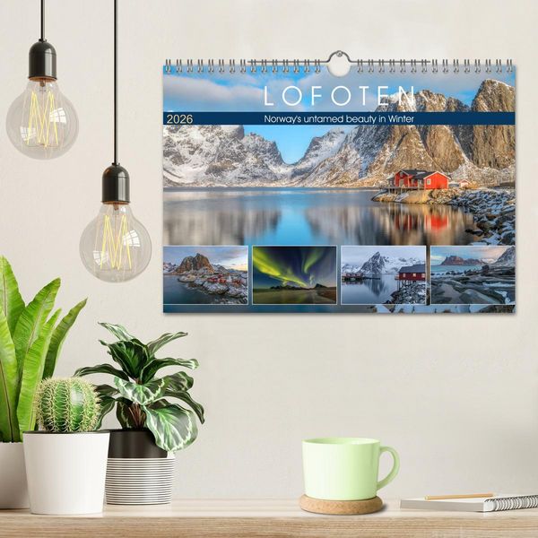 Produktbild: Lofoten, Norway's untamed beauty in Winter (Wall Calendar 2026 DIN A4 landscape), CALVENDO 12 Month Wall Calendar